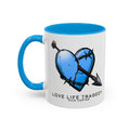Love Life Tragedy Blue Heart Mug