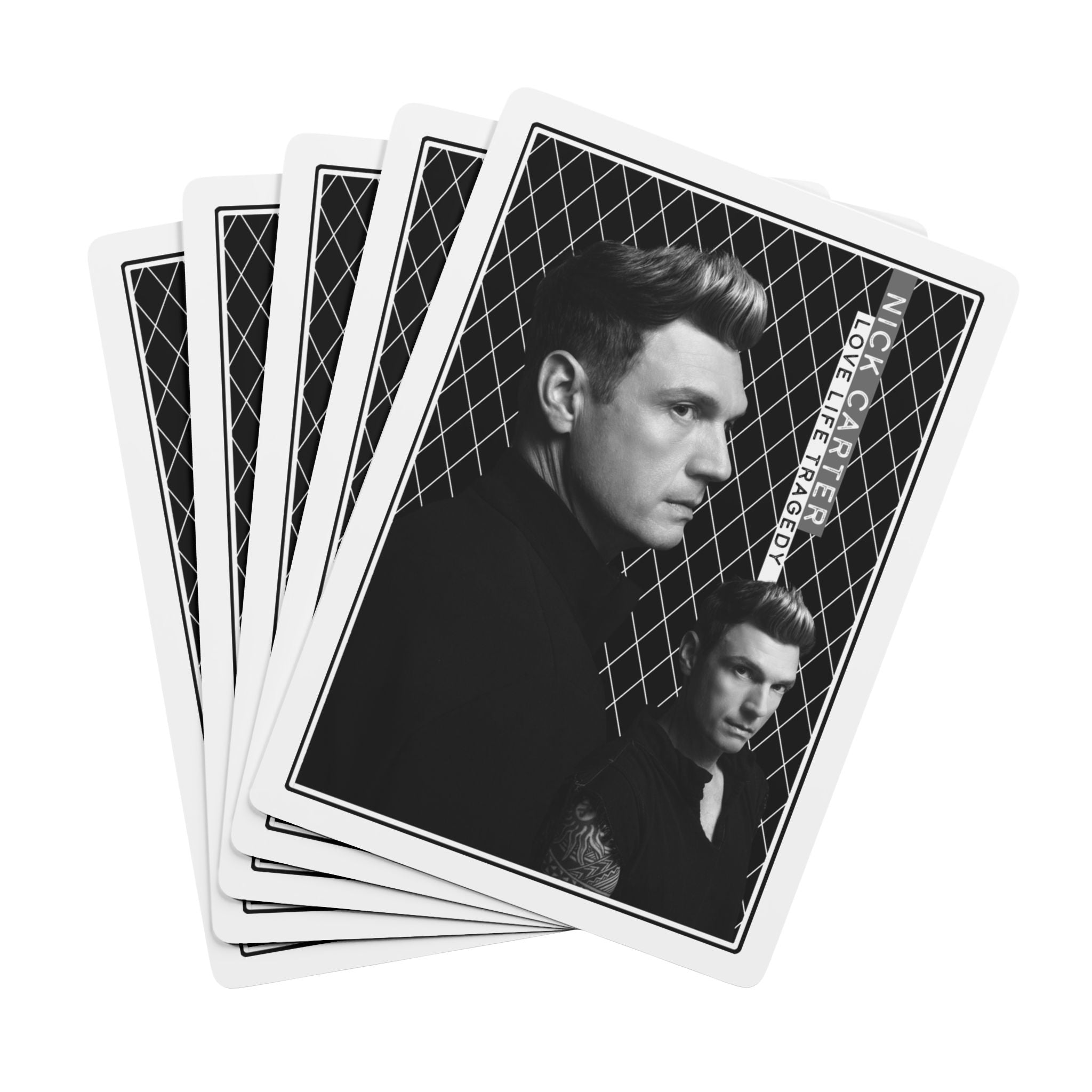 Love Life Tragedy Black Playing Card Set