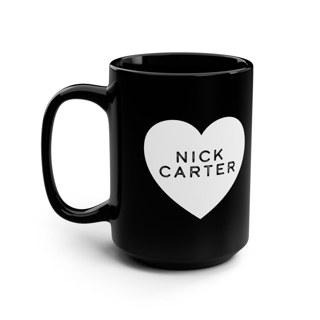NC Heart Black Mug