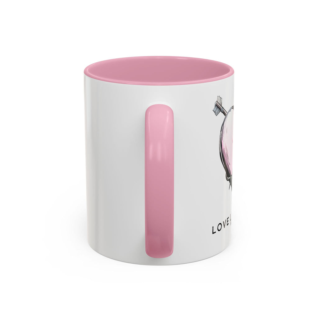 Love Life Tragedy Pink Heart Mug