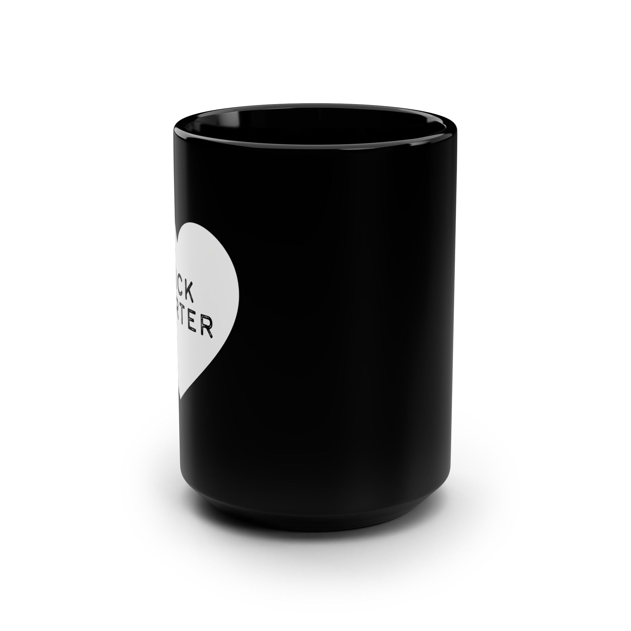 NC Heart Black Mug