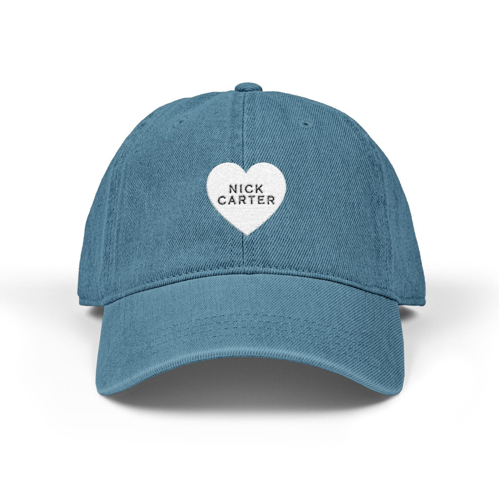 NC Heart Embroidered Denim Baseball Cap