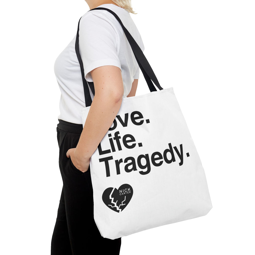 Love Life Tragedy Minimalist Large Tote Bag