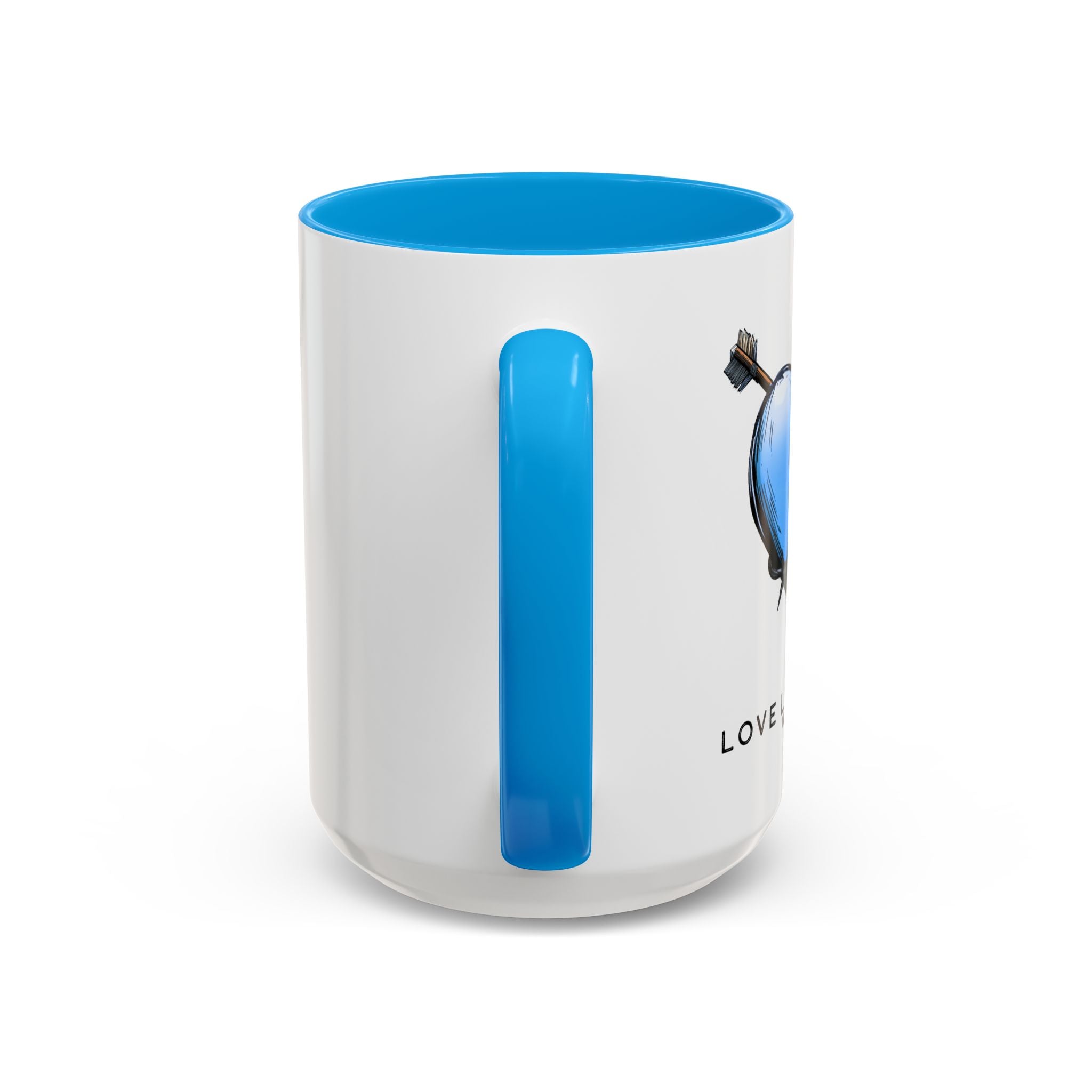 Love Life Tragedy Blue Heart Mug