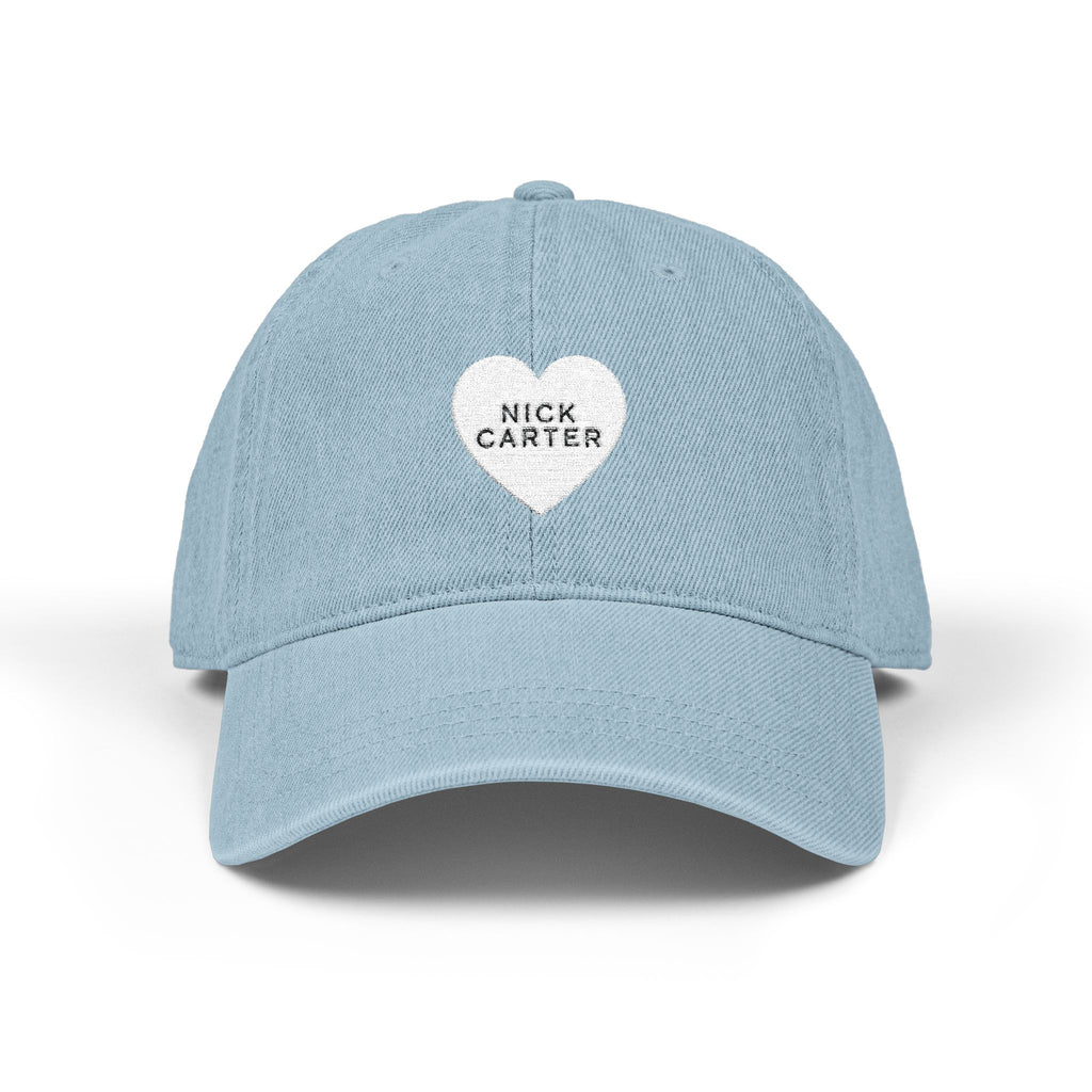 NC Heart Embroidered Denim Baseball Cap