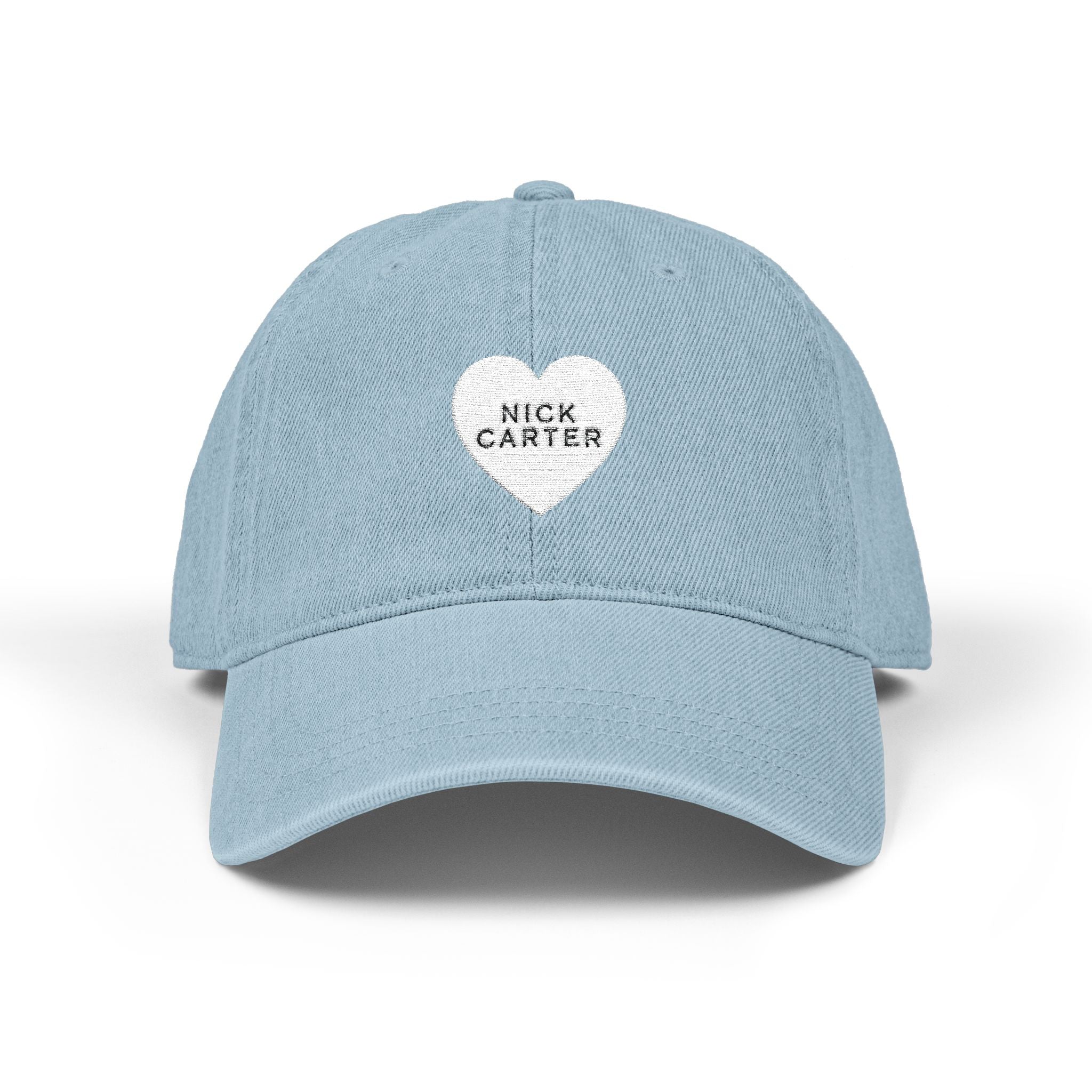 NC Heart Embroidered Denim Baseball Cap