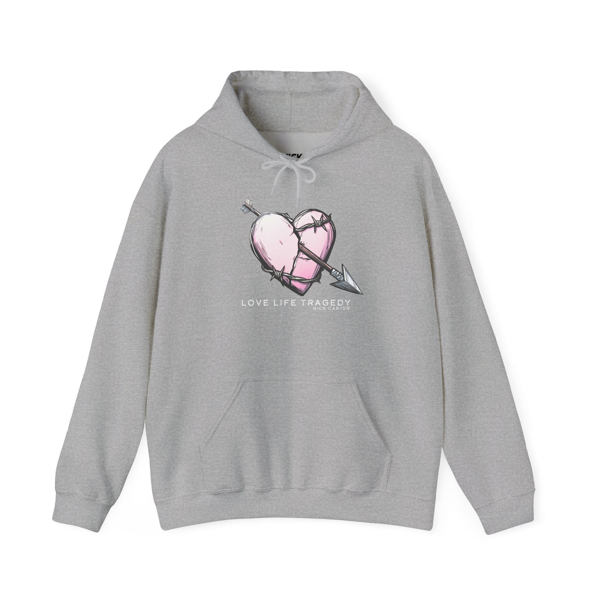 Love Life Tragedy Pink Heart Hoodie