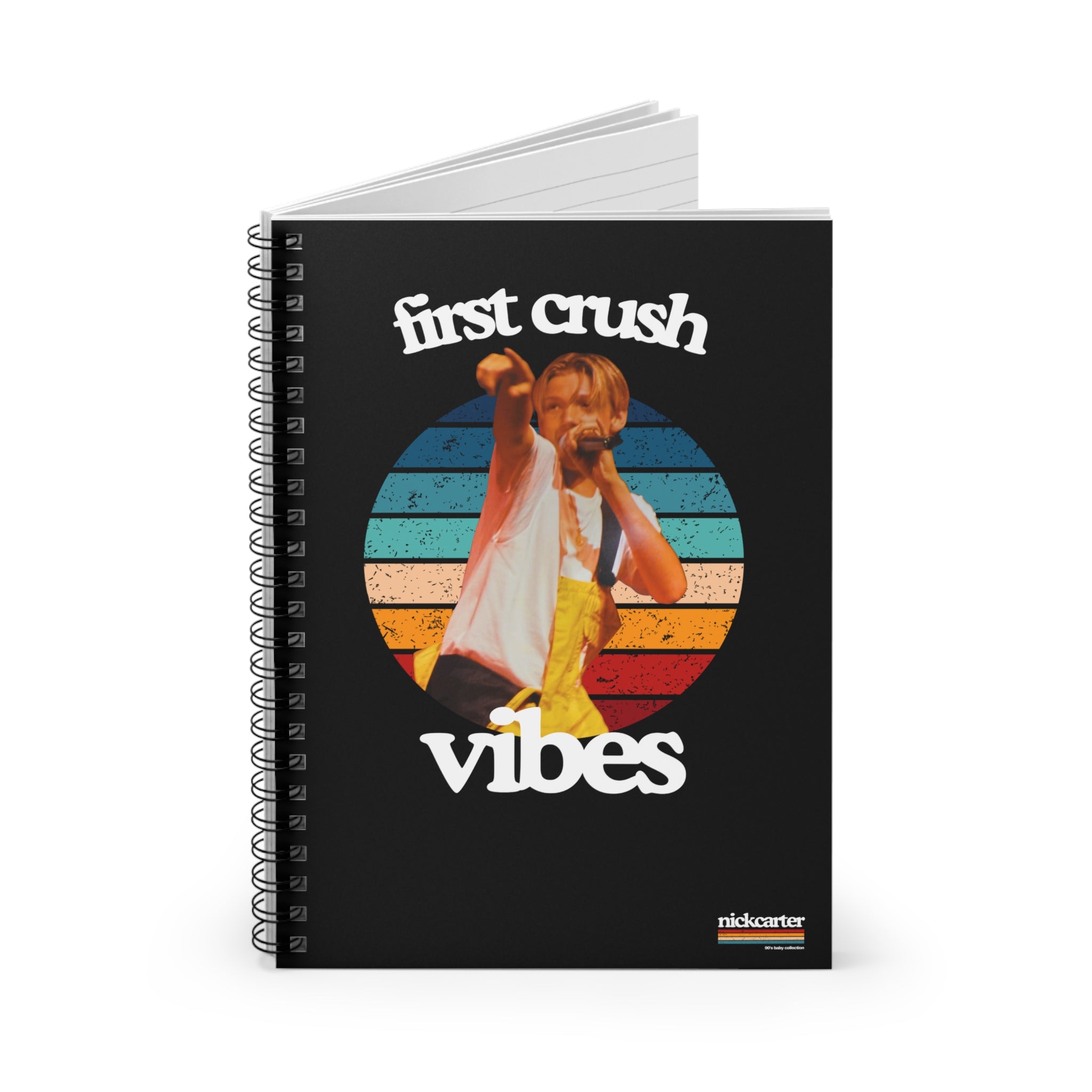 90's Baby Collection - First Crush Vibes Spiral Notebook