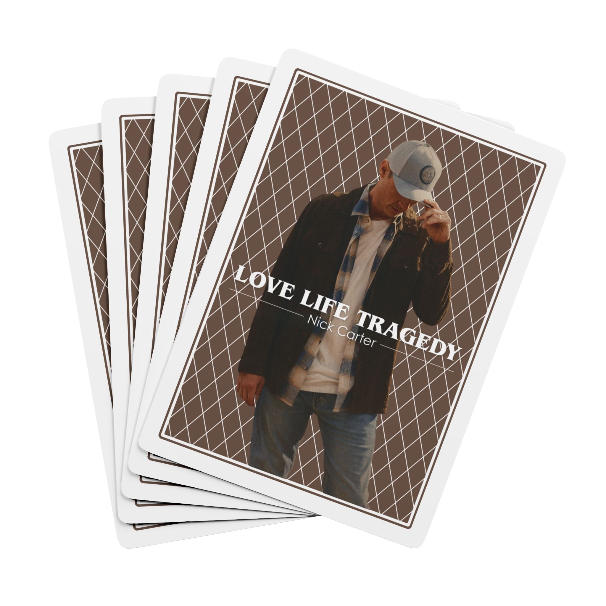 Love Life Tragedy Brown Playing Card Set