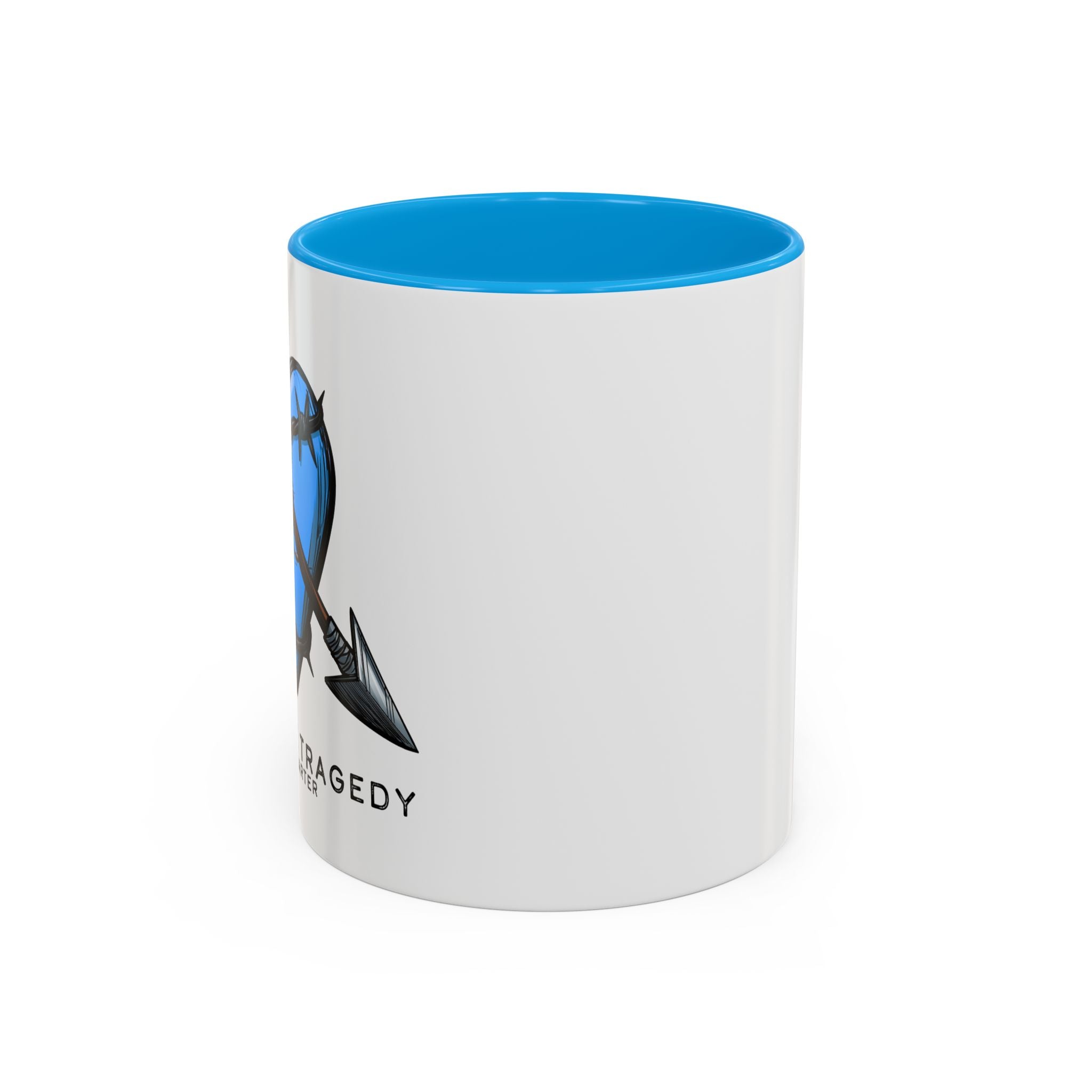 Love Life Tragedy Blue Heart Mug