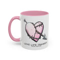 Love Life Tragedy Pink Heart Mug