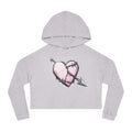 Love Life Tragedy Pink Heart Cropped Hoodie