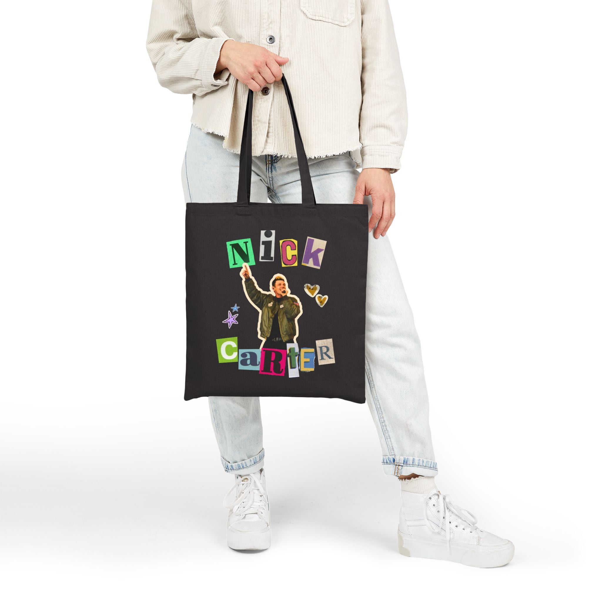 Old School Scrapbook Canvas Tote