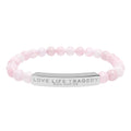 Love Life Tragedy Natural Stone Engraved Stretch Bracelet