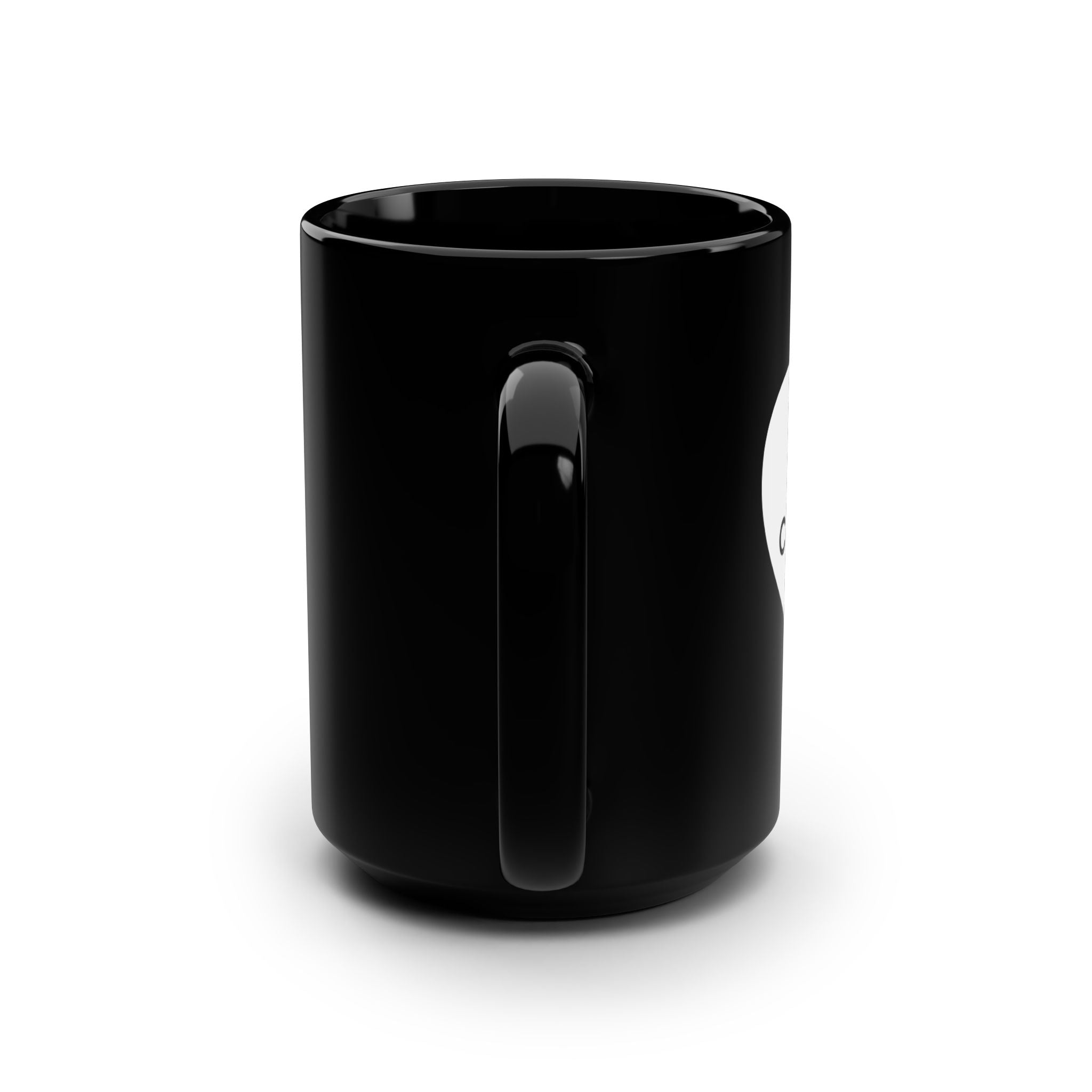 NC Heart Black Mug