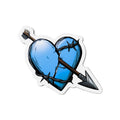 Love Life Tragedy Blue Heart Large Die-Cut Magnet