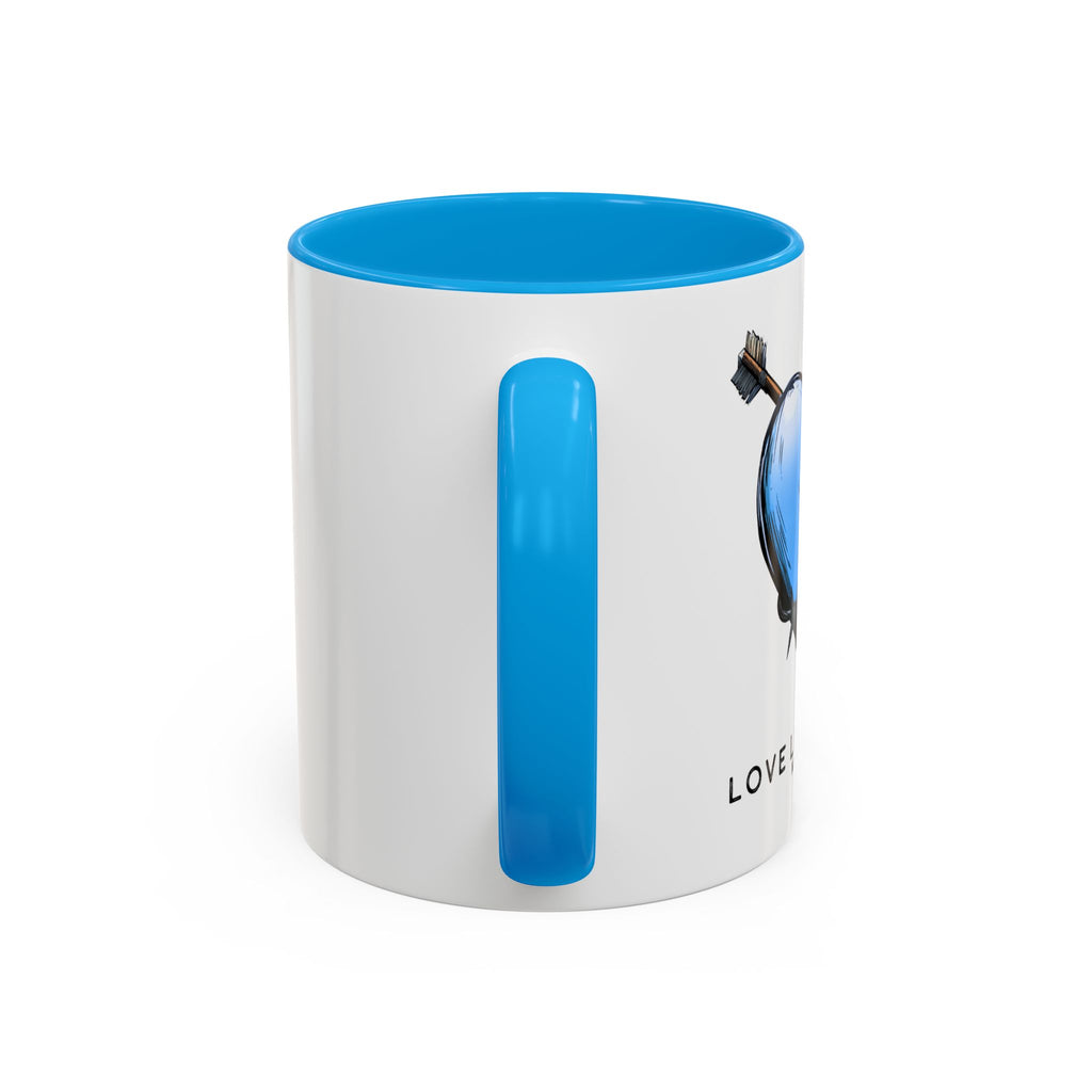 Love Life Tragedy Blue Heart Mug