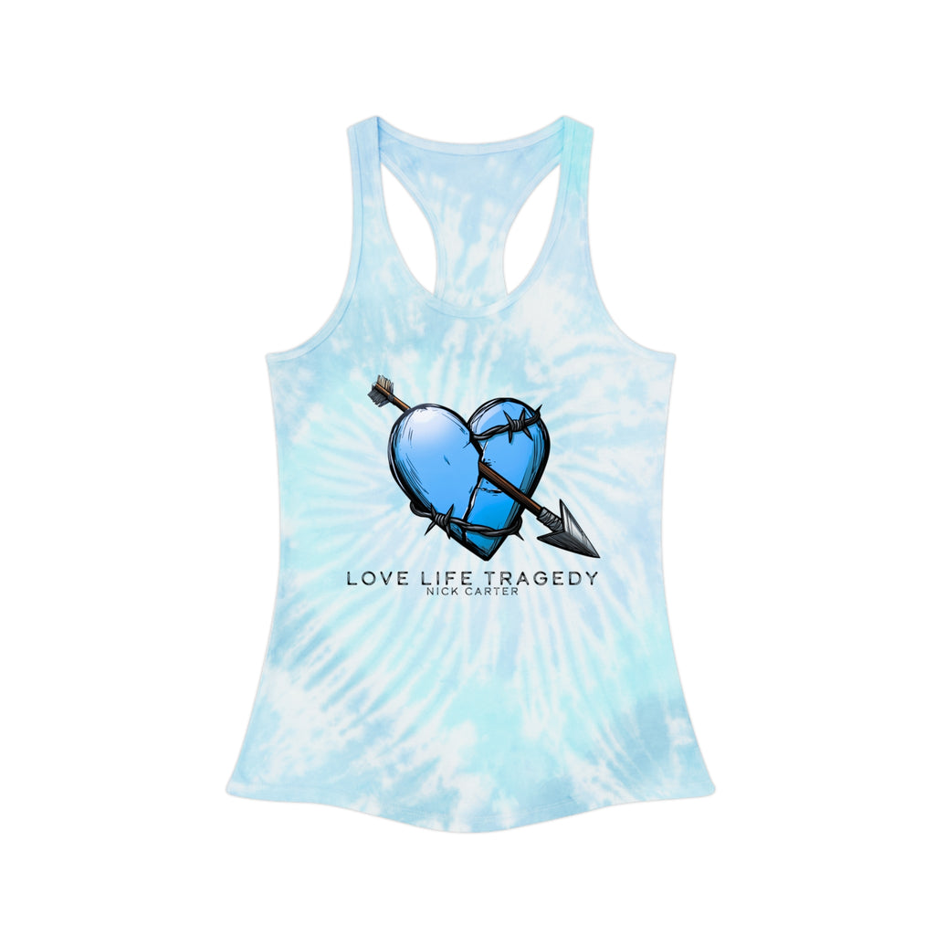 Love Life Tragedy Heart Tie Dye Tank Top